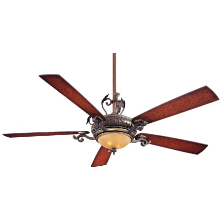 MinkaAire Napoli II 68" 5 Blade LED Indoor Ceiling Fan with Remote Control Included Sterling Walnut