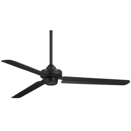MinkaAire Steal 54" 3 Blade Indoor Ceiling Fan with Wall Control Included Coal