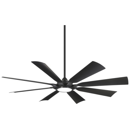 MinkaAire Future 65" 8 Blade Indoor / Outdoor LED Ceiling Fan with Remote Included Coal