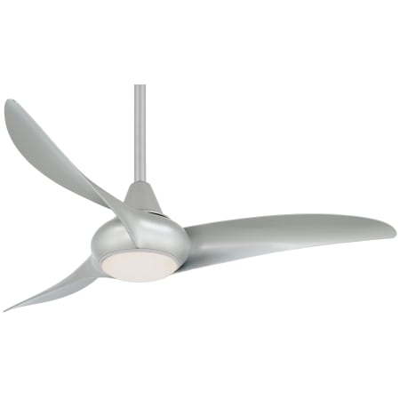 MinkaAire Light Wave 44" 3 Blade Indoor LED Ceiling Fan with Remote Included Silver