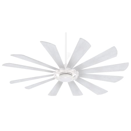 MinkaAire Windmolen 65" 12 Blade Indoor / Outdoor Smart LED Energy Star Ceiling Fan with Remote Included Textured White