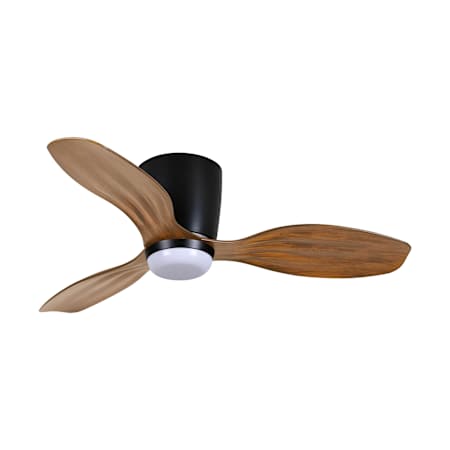 MinkaAire Ventiara 36" 3 Blade Outdoor LED Ceiling Fan Coal Black / Distressed Koa