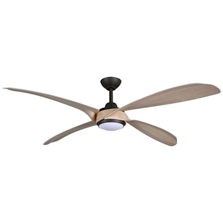 MinkaAire Mortyn 60" 4 Blade Indoor LED Ceiling Fan Dark Bronze / Ashwood Blades