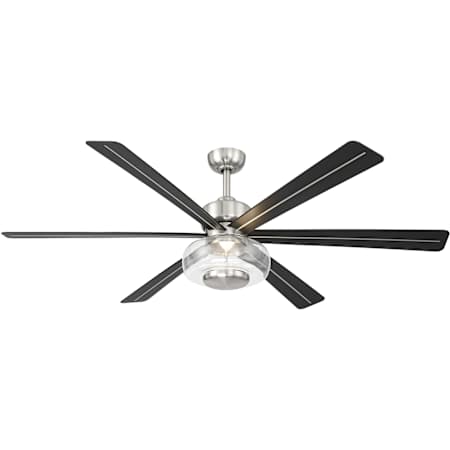 MinkaAire Ligero 60" 6 Blade Indo orSmart 5CCT LED Ceiling Fan with Remote Included Brushed Nickel / Coal