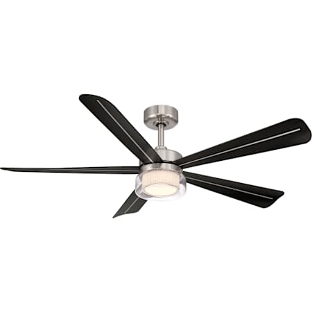 MinkaAire Nellora 52" 5 Blade Indoor Smart 5CCT LED Ceiling Fan with Remote Included Brushed Nickel / Coal