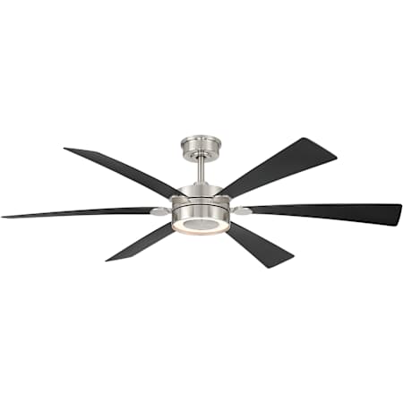 MinkaAire Brenix 60" 6 Blade Indoor Smart 5CCT LED Ceiling Fan with Remote Included Brushed Nickel / Coal
