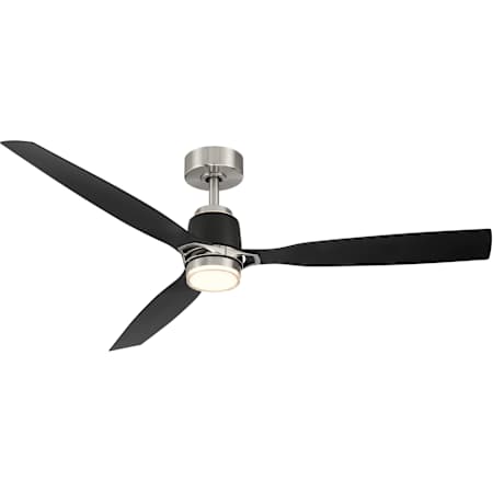 MinkaAire Foxden 53" 3 Blade Indoor Smart 5CCT Up / Down LED Light Ceiling Fan with Remote Included Brushed Nickel / Coal