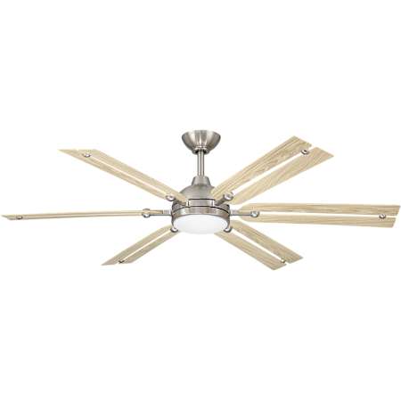 MinkaAire Allegata 56" 6 Blade Indoor Smart 5CCT LED Ceiling Fan with Remote Included Brushed Nickel / White Oak