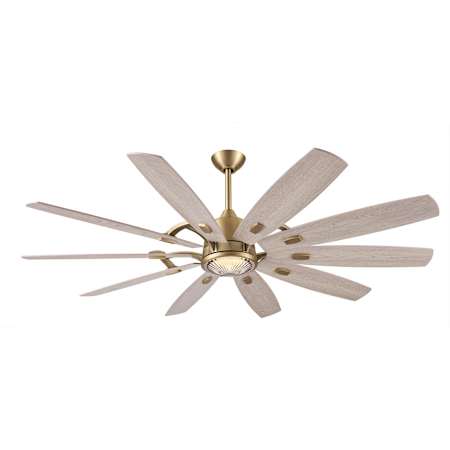 MinkaAire Barn 65" 10 Blade Indoor Smart 5CCT LED Ceiling Fan with Remote Included Legacy Brass