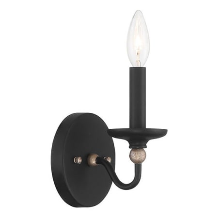 Minka Lavery Westchester County 7" Tall Wall Sconce Sand Coal with Skyline Gold Leaf