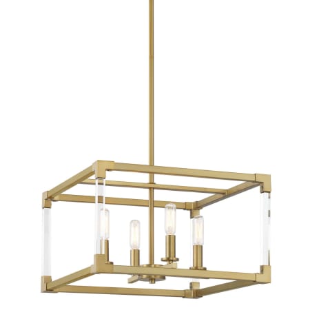 Minka Lavery Oro District 4 Light 16" Wide Vantage Pendant Soft Brass