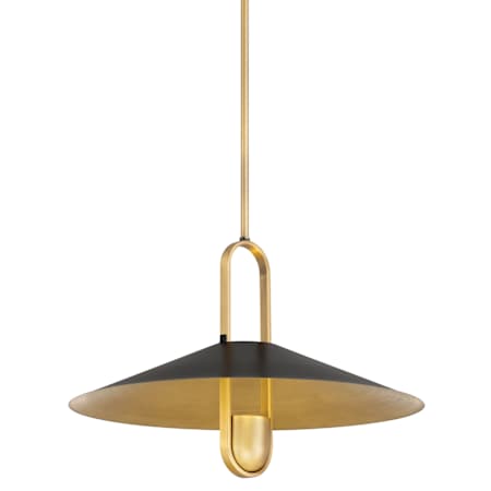 Minka Lavery Goldenridge 20" Wide LED Pendant Matte Black / Legacy Brass