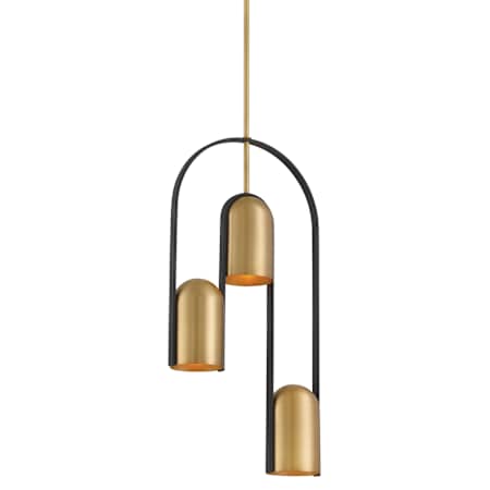 Minka Lavery Cane 3 Light 5" Wide Multi Light Pendant Legacy Brass / Sand Coal