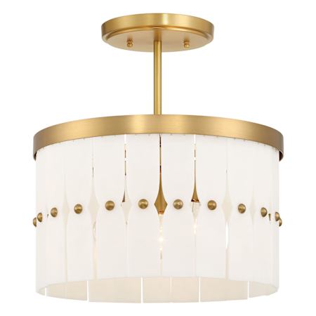 Minka Lavery Coronelle 3 Light 16" Wide Semi-Flush Drum Ceiling Fixture / Converts to Pendant Legacy Brass