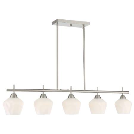 Minka Lavery Camrin 5 Light 40" Wide Vantage Linear Chandelier Brushed Nickel