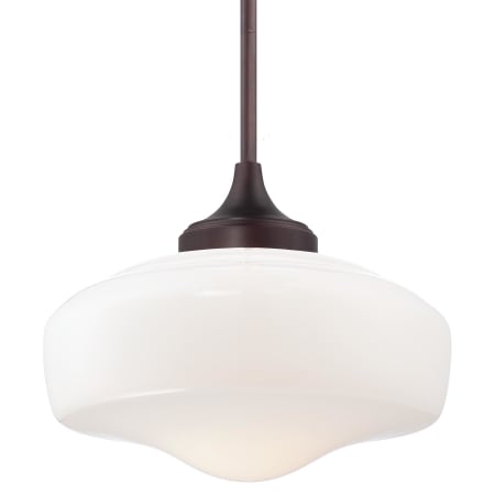 Minka Lavery 1 Light 13.25" Height Indoor Schoolhouse Pendant in Brushed Bronze Brushed Bronze