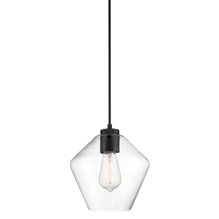 Minka Lavery Clarity 9" Wide Mini Pendant with Clear Glass Shade Coal