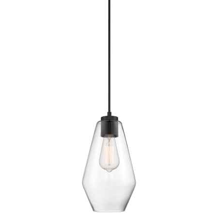 Minka Lavery Clarity 7" Wide Mini Pendant with Clear Glass Shade Coal