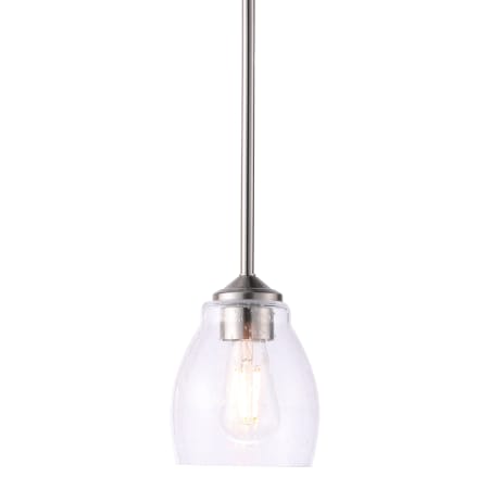 Minka Lavery Winsley 5" Wide Vantage Mini Pendant with Seedy Glass Shade Brushed Nickel