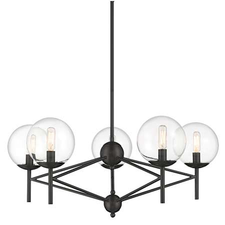 Minka Lavery Auresa 5 Light 29" Wide Vantage Chandelier Coal