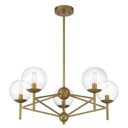 Chandelier with Canopy - Soft Brass