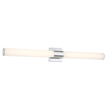 Minka Lavery Vantage 38" Wide Adjustable CCT LED Bath Bar with White Cylindrical Shade Chrome