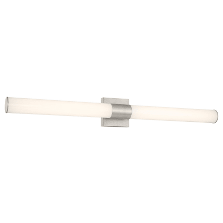 Minka Lavery Vantage 38" Wide Adjustable CCT LED Bath Bar with White Cylindrical Shade Brushed Nickel