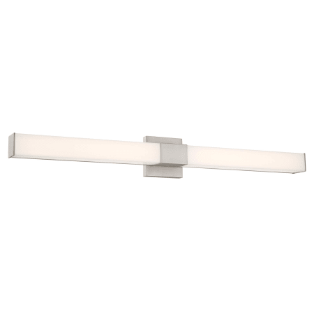 Minka Lavery Vantage 38" Wide LED Bath Bar with White Acrylic Rectangular Shade Brushed Nickel