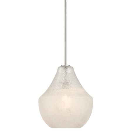 Minka Lavery Pacific 14" Wide Pendant with Misty White Glass Shade Brushed Nickel