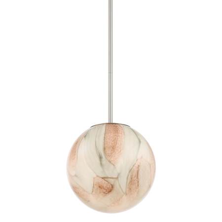 Minka Lavery Desert 10" Wide Mini Pendant with Amber Swirl Glass Shade Brushed Nickel