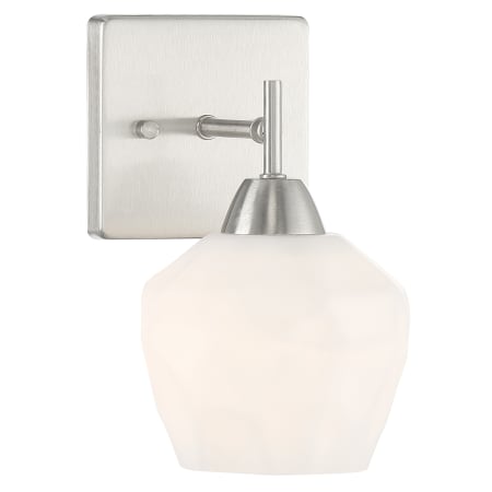 Minka Lavery Camrin 1 Light 9" Tall Vantage Bathroom Sconce Brushed Nickel