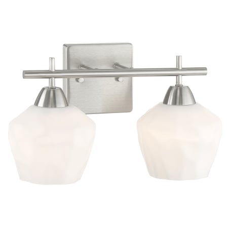 Minka Lavery Camrin 2 Light 14" Wide Vantage Bathroom Vanity Light Brushed Nickel
