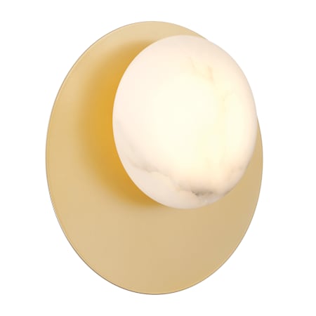 Minka Lavery Zill 10" Tall LED Wall Sconce with Alabaster Stone Shade Lily Gold