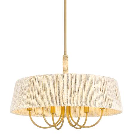 Minka Lavery Hellia 6 Light 24" Wide Multi Light Pendant Legacy Brass