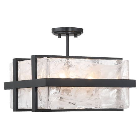 Minka Lavery Cloud Break 4 Light 15" Wide Semi-Flush Square Ceiling Fixture Coal