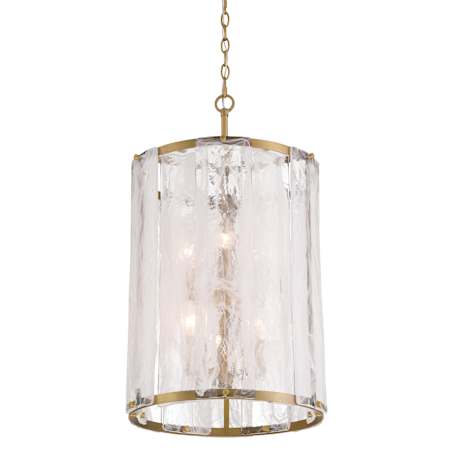 Minka Lavery Veil 6 Light 16" Wide Multi Light Pendant with White Swirl Glass Legacy Brass