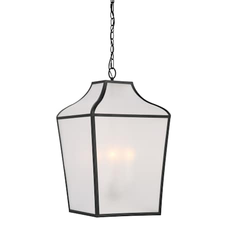 Minka Lavery Velena 4 Light 16" Wide Multi Light Pendant with Transparent Organza Shade Dark Matte Black