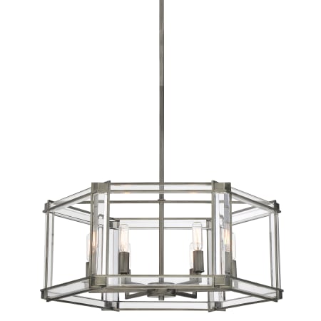 Minka Lavery Langen Square 6 Light 24" Wide Chandelier Antique Nickel