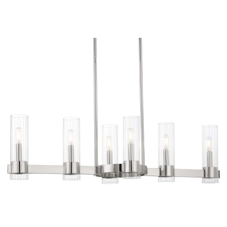 Minka Lavery Vernon Place 6 Light 42" Wide Linear Chandelier Chrome