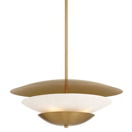 Minka Lavery Solara 4 Light 24" Wide Multi Light Pendant with Faux Alabaster Shade Legacy Brass