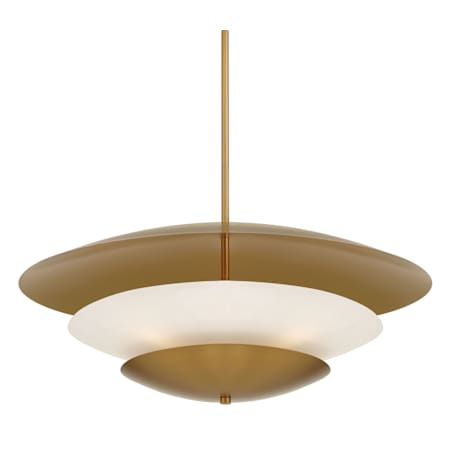 Minka Lavery Solara 5 Light 32" Wide Multi Light Pendant with Faux Alabaster Shade Legacy Brass
