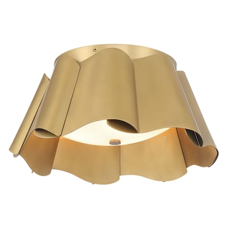 Minka Lavery Waveform 3 Light 14" Wide Semi-Flush Ceiling Fixture Legacy Brass