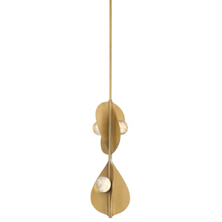 Minka Lavery Pod 4 Light 9" Wide Integrated LED Pendant with Faux Cloud Glass Shades Legacy Brass