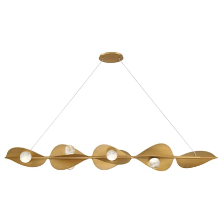 Minka Lavery Pod 9" Wide Linear Chandelier with Faux Cloud Glass Shades Legacy Brass