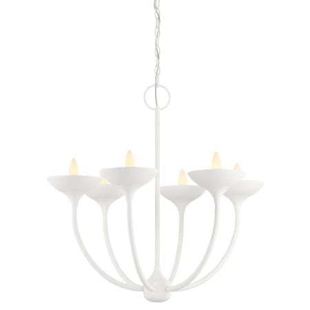 Minka Lavery Ryton 6 Light 30" Wide Taper Candle Style Chandelier Plaster White