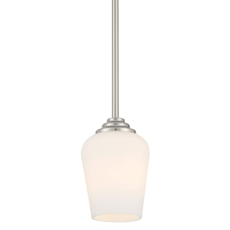 Minka Lavery Shyloh 1 Light 5" Wide Vantage Convertible Mini Pendant / Semi-flush Ceiling Fixture Brushed Nickel
