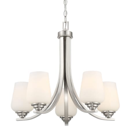 Minka Lavery Shyloh 5 Light 23" Wide Vantage Chandelier Brushed Nickel