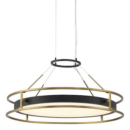 Minka Lavery Levitation 25" Wide LED Linear Pendant Soft Brass / Sand Coal