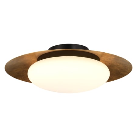 Minka Lavery Zinola 18" Wide LED Semi-Flush Mount Ceiling Fixture with Nuage Glass Halcyon Gold / Sand Coal