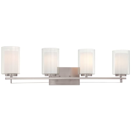 Minka Lavery Parsons Studio 4 Light 33" Wide Vantage Bathroom Vanity Light Brushed Nickel